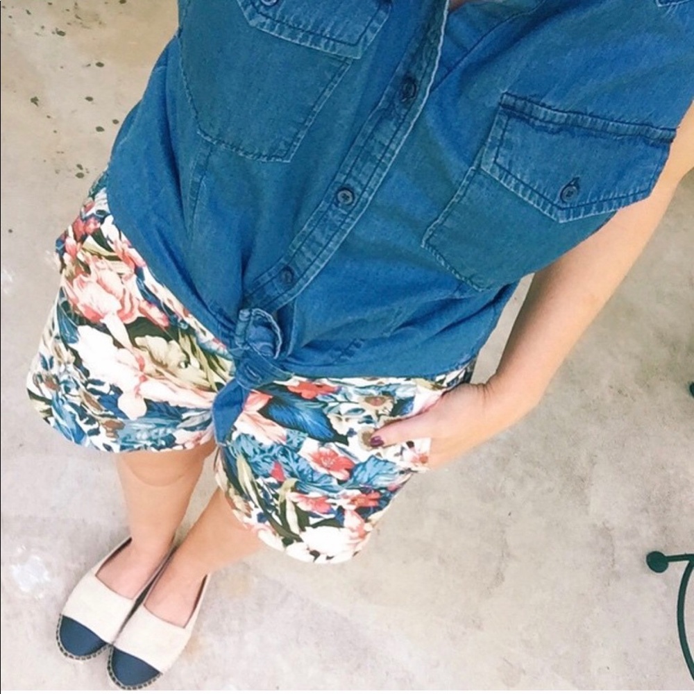 Jcrew floral shorts